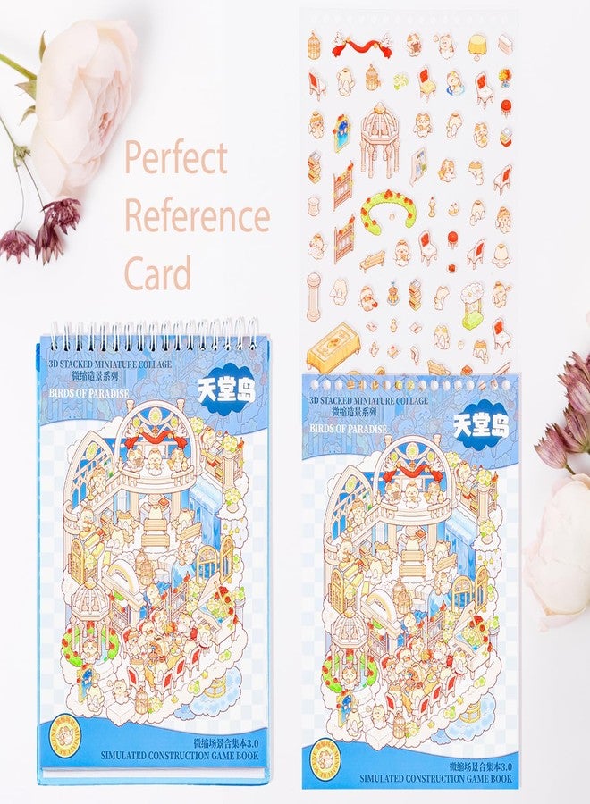 Aifong 10 Sets Big Size DIY 3D Sticker Scene Collection Book 3D Sticker Scene Miniature Therapy Stickers for Relief Stress Pass The Time (Style3) - Image 2